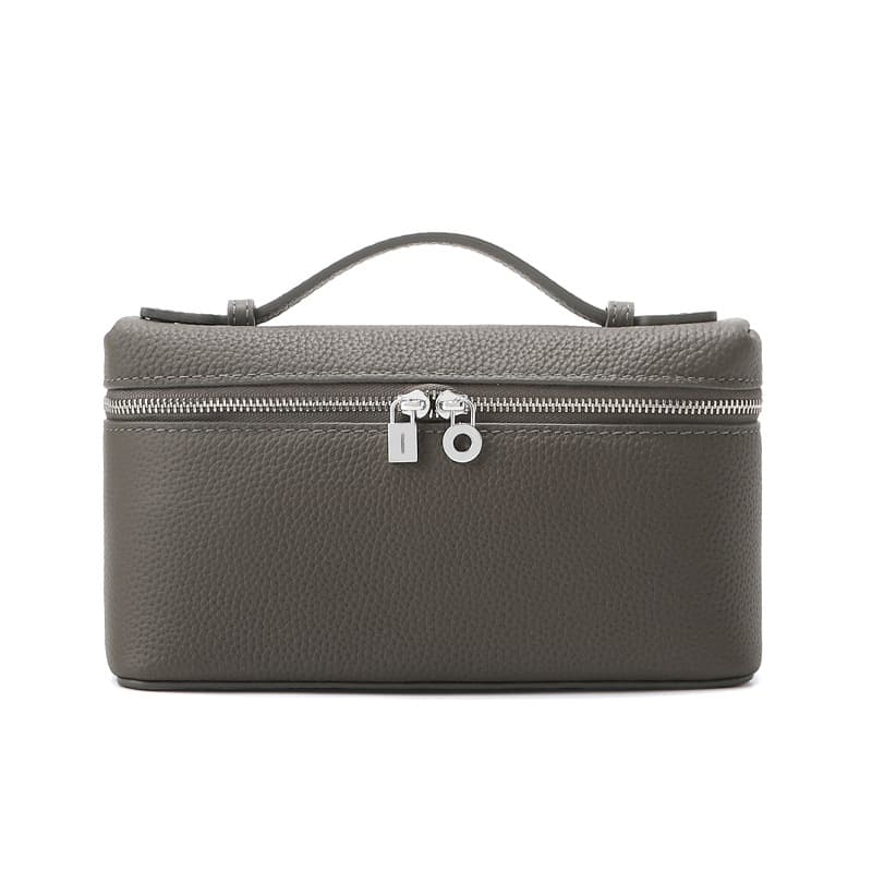 Top Grain Cowhide LP19 Lunch Box Bag Genuine Leather Women's Bag 2026 New White Handheld Box Bag Small Crossbody Phone Bag