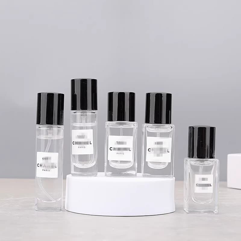 F054A - Factory Direct 10ML 25ML Perfume Refill Bottle Snap Cap Bottle Laboratory Same Glass Spray Empty Bottle