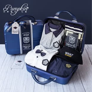 Baby Gift Set College Style Outfit for Newborn Boys Spring Summer Autumn Winter Blue Full Moon 100 Days 1 Year