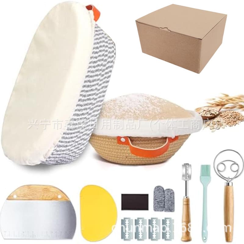 Cross-border Cotton Rope Sourdough Proofing Basket Kitchen Baking Basket Bread Fermentation Basket Round Cotton Rope Bread Basket