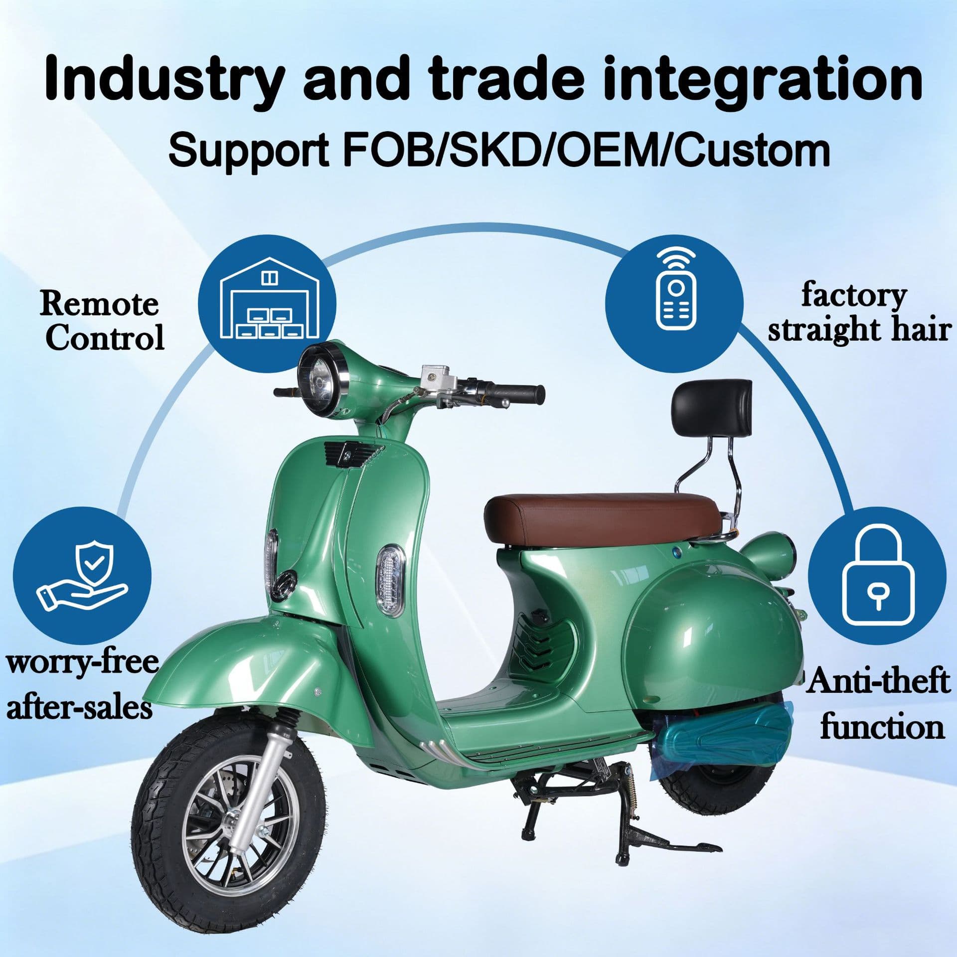 Roman Holiday 72V Electric Scooter Vespa Retro Electric Motorcycle Trendy Women's Electric Moped Scooter