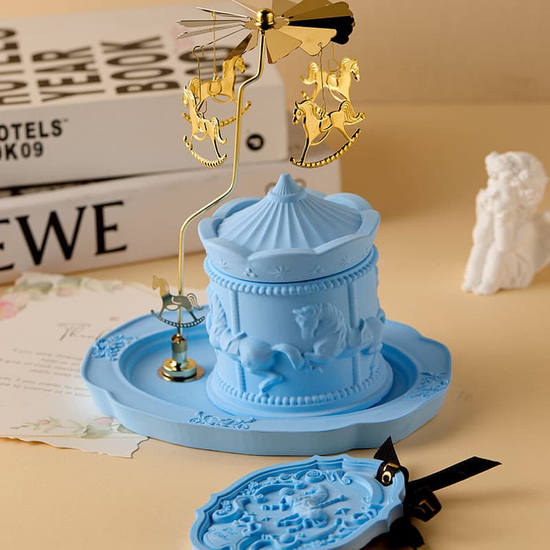 Carousel Aromatherapy Candle Set Creative Lantern Scented Decoration Birthday Gift Year of the Horse Gift Souvenir