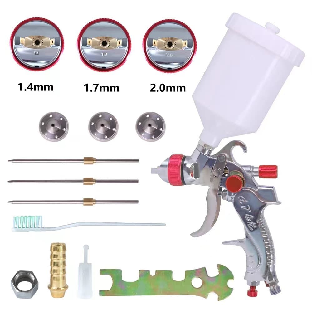 Free Shipping 2008 Paint Spray Gun Upper Cup Automotive Furniture Spray Gun High Atomization Topcoat Primer Pneumatic Spray Gun Cross-border