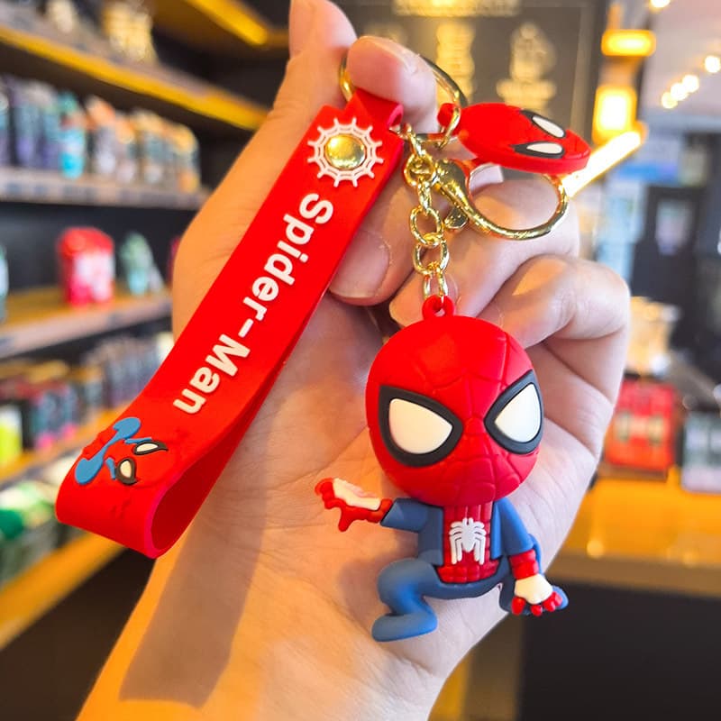 Tingming Spider-Man Keychain Toy Figure Doll Ornament Pendant Gift Cartoon