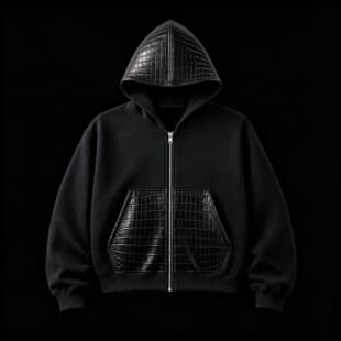 2026 Fashion New Stitched Hoodie with Embroidered Heavyweight Zip Hoodie, Unisex Jacket