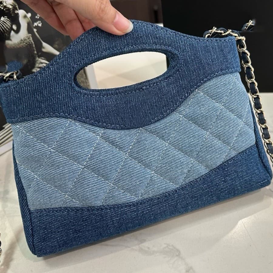 2026 Chanel new 31nano denim bag high-end women's shoulder crossbody bag trendy chain small bag
