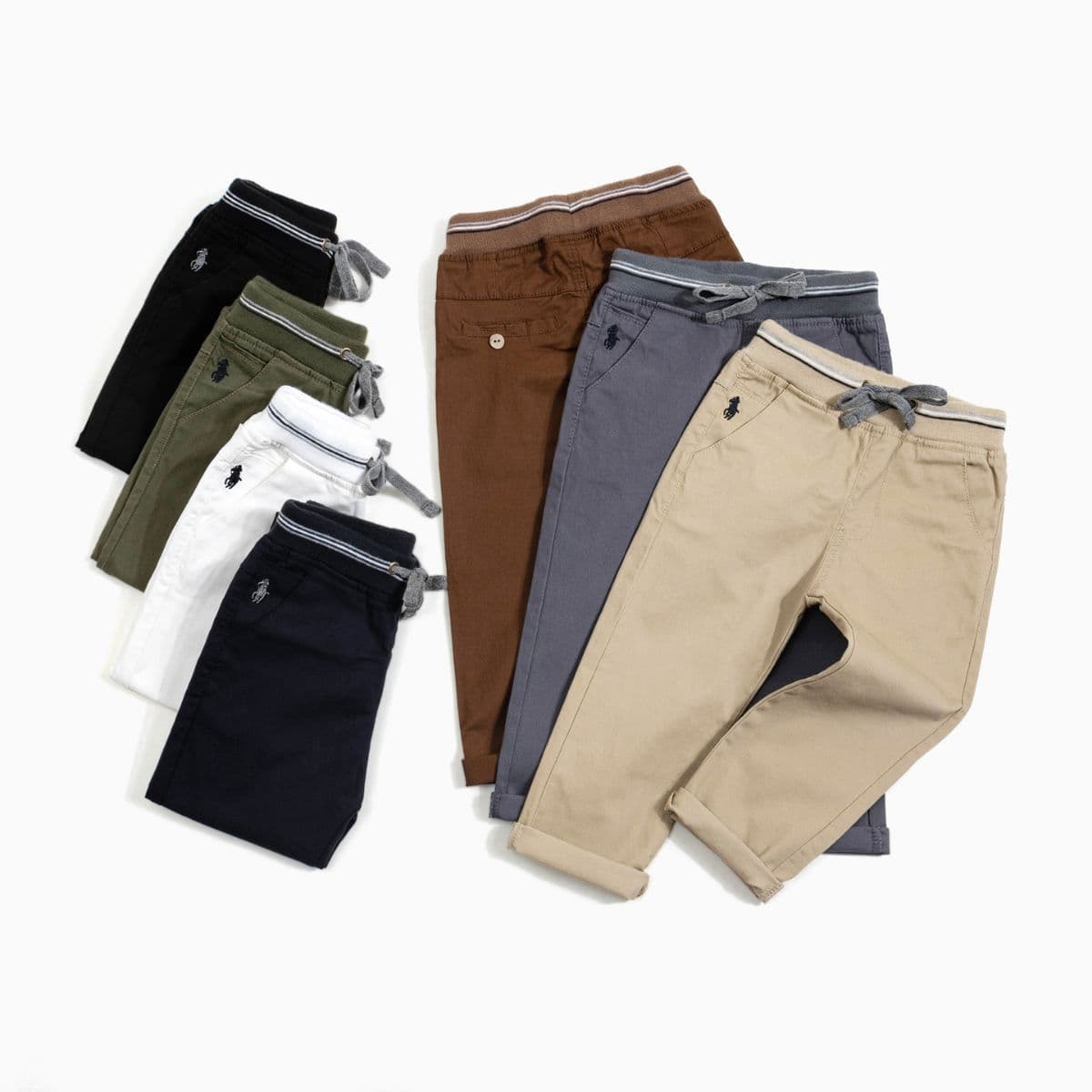 HC Export Children's Pants Manufacturer Wholesale Simple Elastic Waist Casual Pants Spring Autumn Boys Cotton Khaki Suit Pants