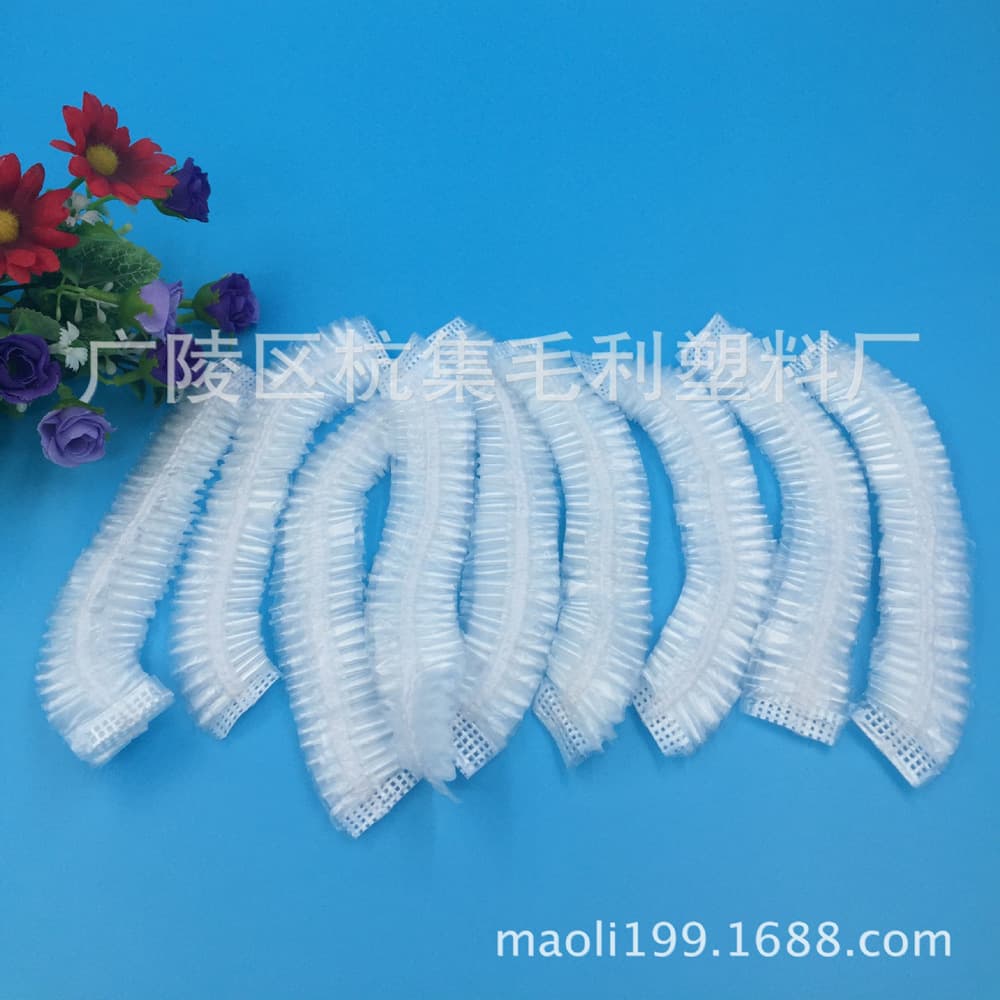 Wholesale disposable shower caps for hotels, beauty salons, waterproof PE caps for hair dyeing and spa use, bulk pack