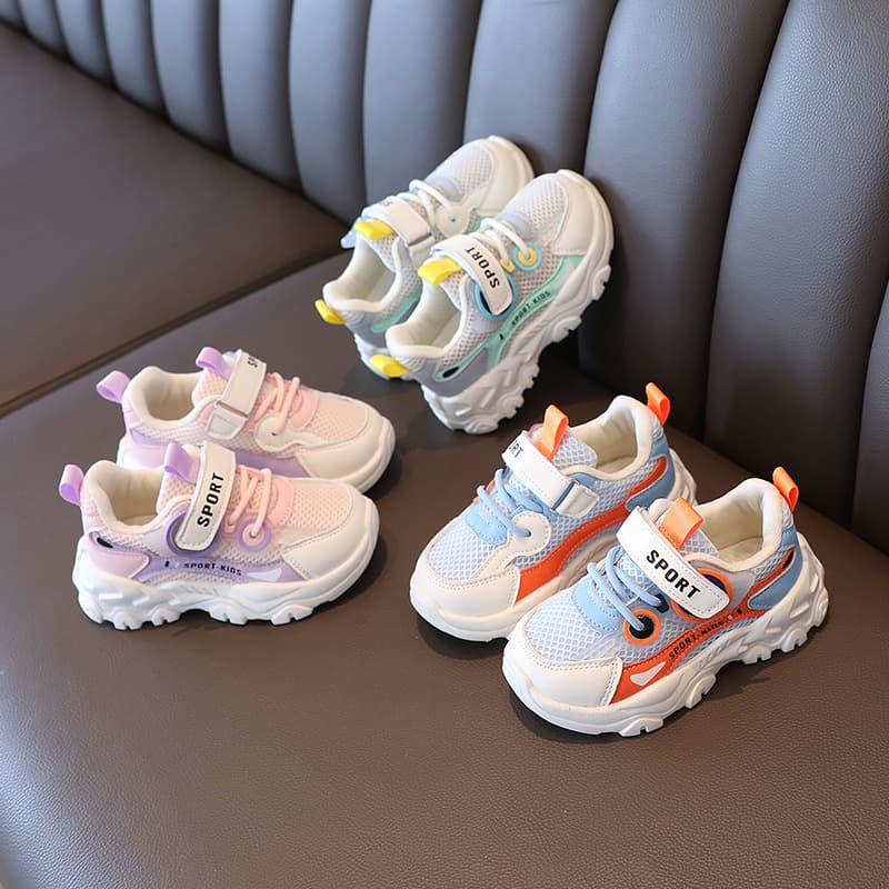 2026 New Children's Mesh Sports Shoes, Spring/Summer Boys and Girls Casual Shoes, Single Shoes, Walking Shoes, Velcro