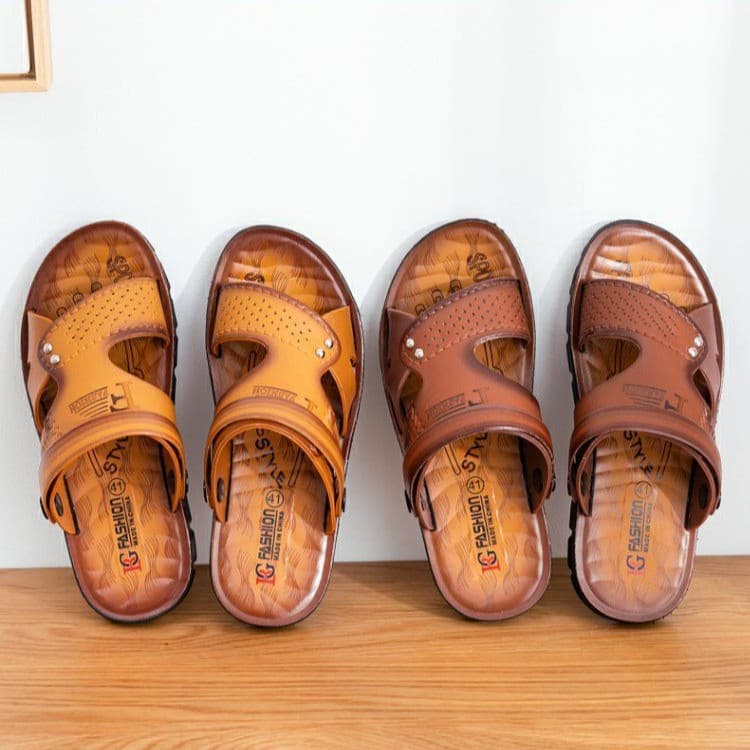 Summer New Men's Sandals Non-Slip Beach Shoes Middle-Aged Summer Plastic Sandals Drop Shipping