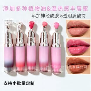Cross-border No Logo Glossy Plump Lip Oil Spicy Lip Plumper Lip Care Lip Serum Lip Gloss OEM Export