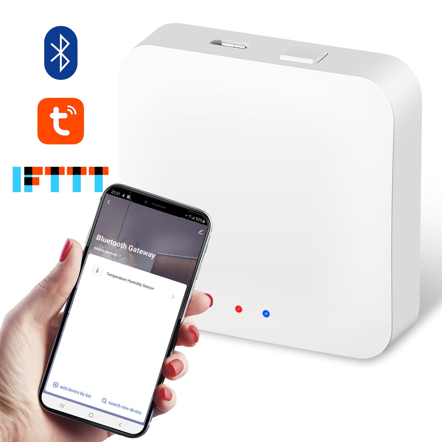 TUYA Mini Gateway Wireless Zigbee Module Graffiti Smart Home Central Control System Smart Remote Gateway