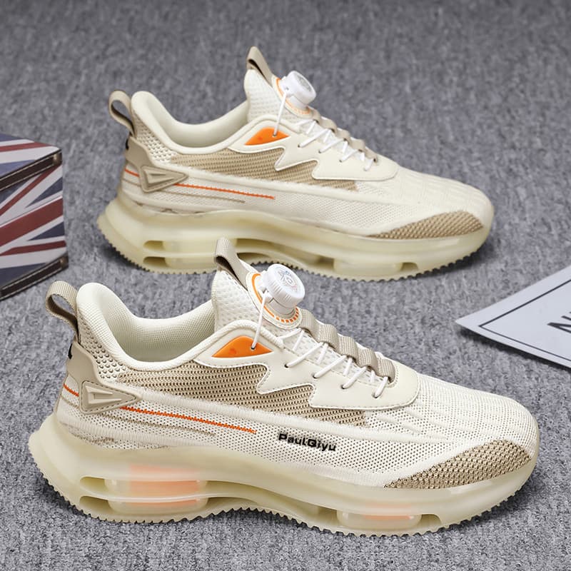 2026 New Air Cushion Men's Shoes Anti-Slip Running Shoes Men's Trendy Rotating Buckle Casual Sports Shoes Fashion Dad Shoes