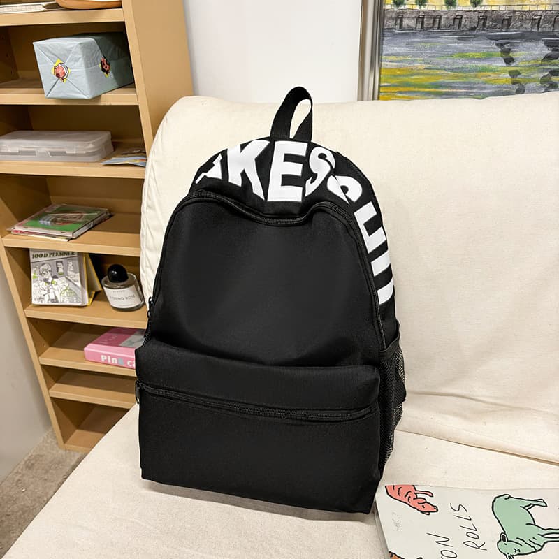 Cross-border foreign trade Japanese solid color schoolbag new lightweight casual travel backpack class commuting large capacity student double