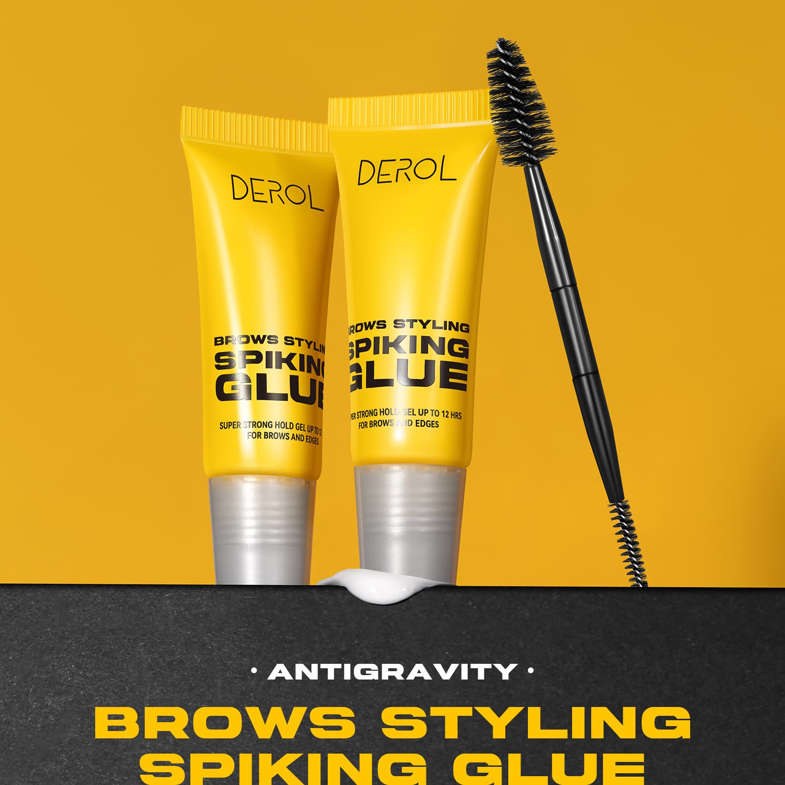 Cross-border DEROL eyebrow gel eyebrow gel with brush strong styling wild eyebrow gel eyebrow wax