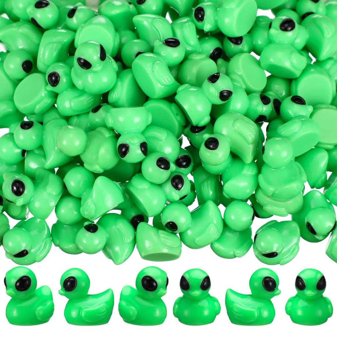 Alien Duck Statue Mini UFO Resin Duck Party Gift Dashboard Decor
