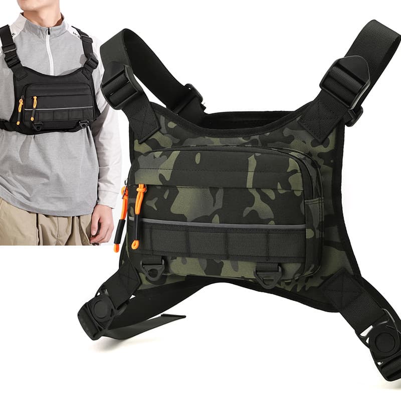 Cross-Border Trendy Tactical Bag Amazon New Outdoor Sports Cycling Vest Bag Workwear Vest Bag Chest Bag