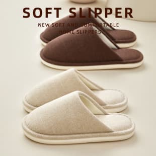 Japanese Style Cotton Linen Slippers for Women, Spring Autumn Home Indoor Wood Floor, Breathable Fabric Linen Slippers, Four Seasons Universal