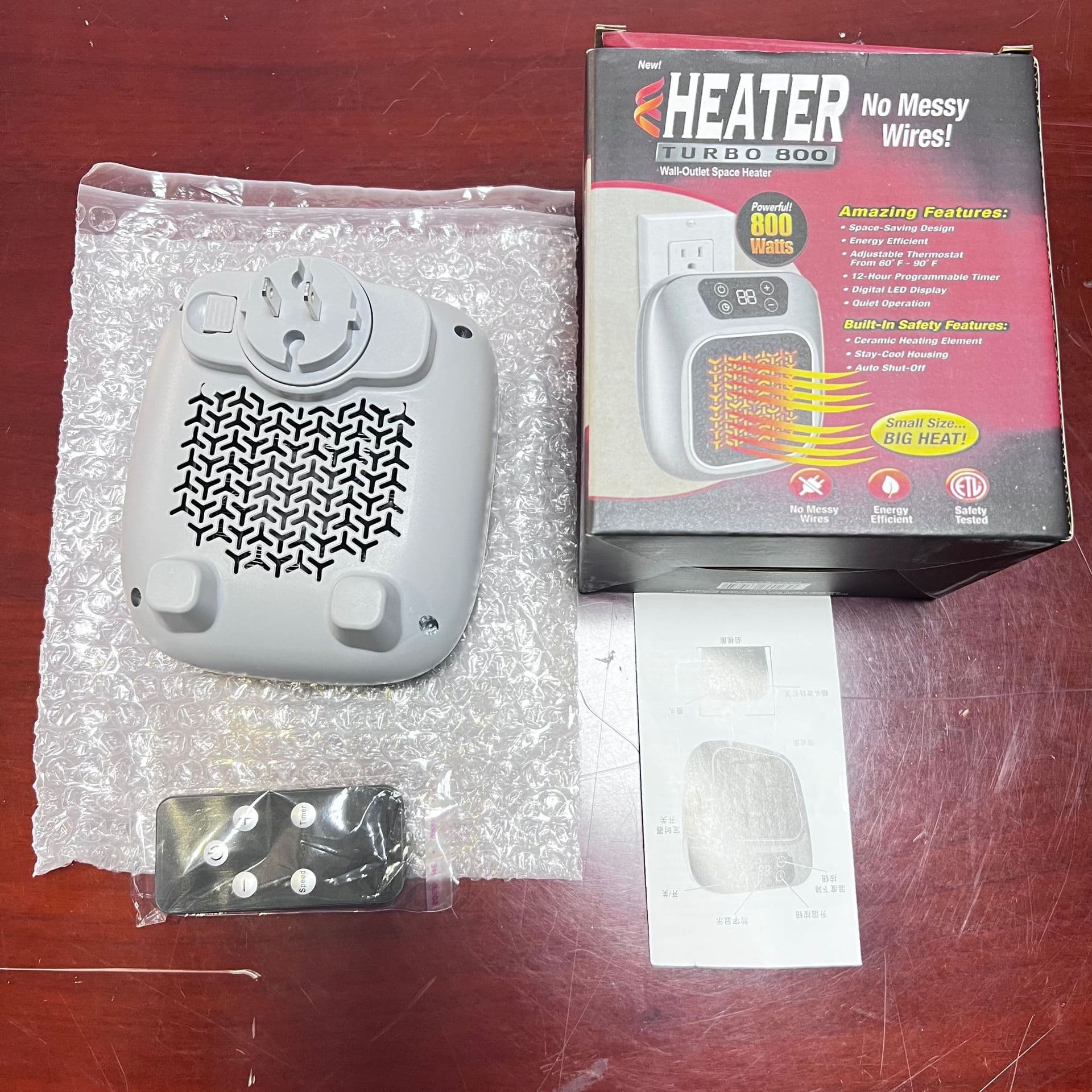Portable Electric Heater, Quick Heat Energy-saving Small Circulating Fan with Cool/Warm Function