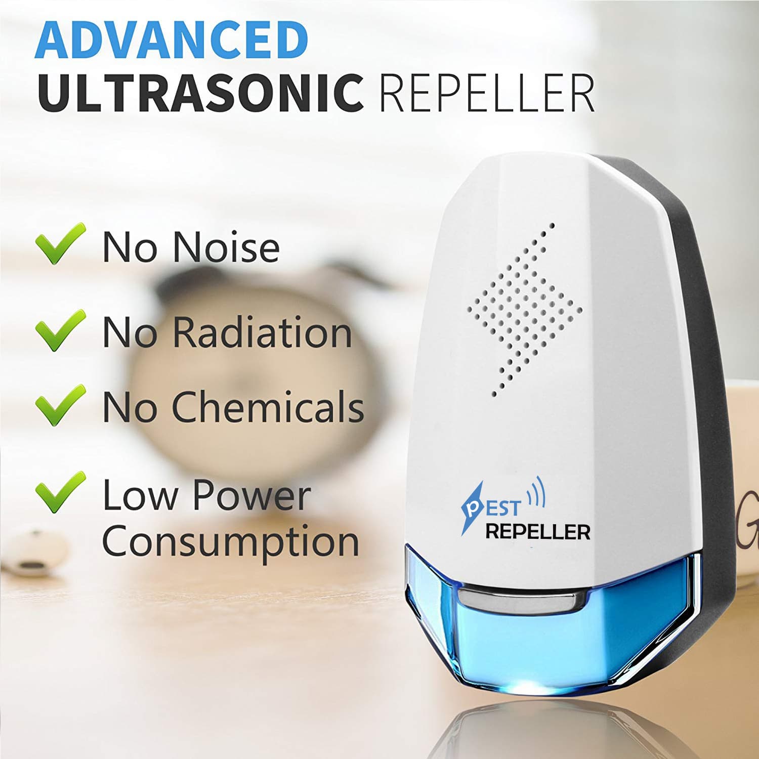 2024 New Ultrasonic Rat Repeller, a powerful household rat killer and cozy night light.