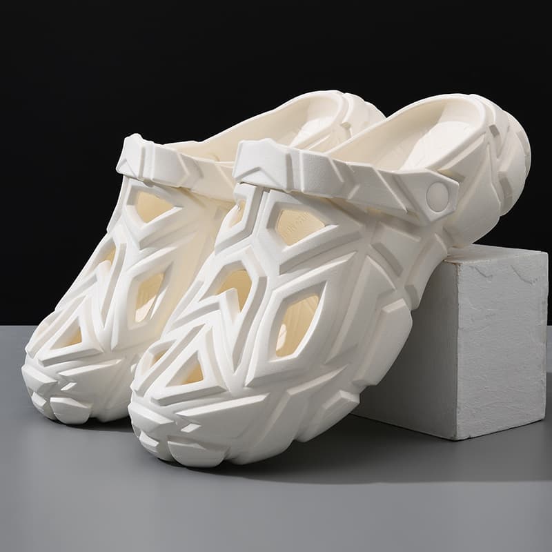 Men's clogs, summer wear, wear-resistant, non-slip, closed-toe slippers, EVA outdoor versatile height-increasing sandals, factory direct sales.