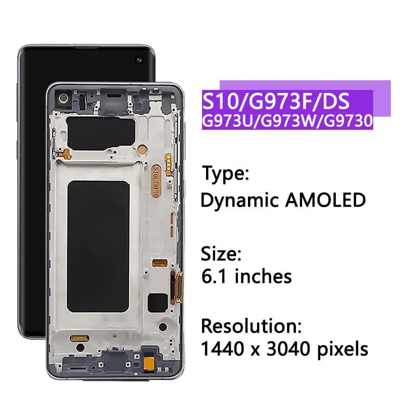 For Samsung Galaxy S10 G970 G973F Screen Assembly LCD Display