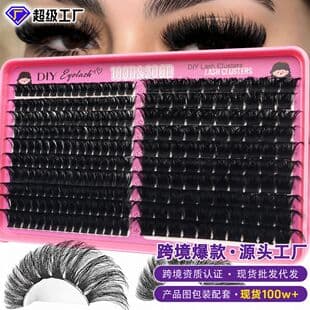 European-American thick style lash book, self-adhesive single-cluster segmented tuft lashes, devil false eyelashes