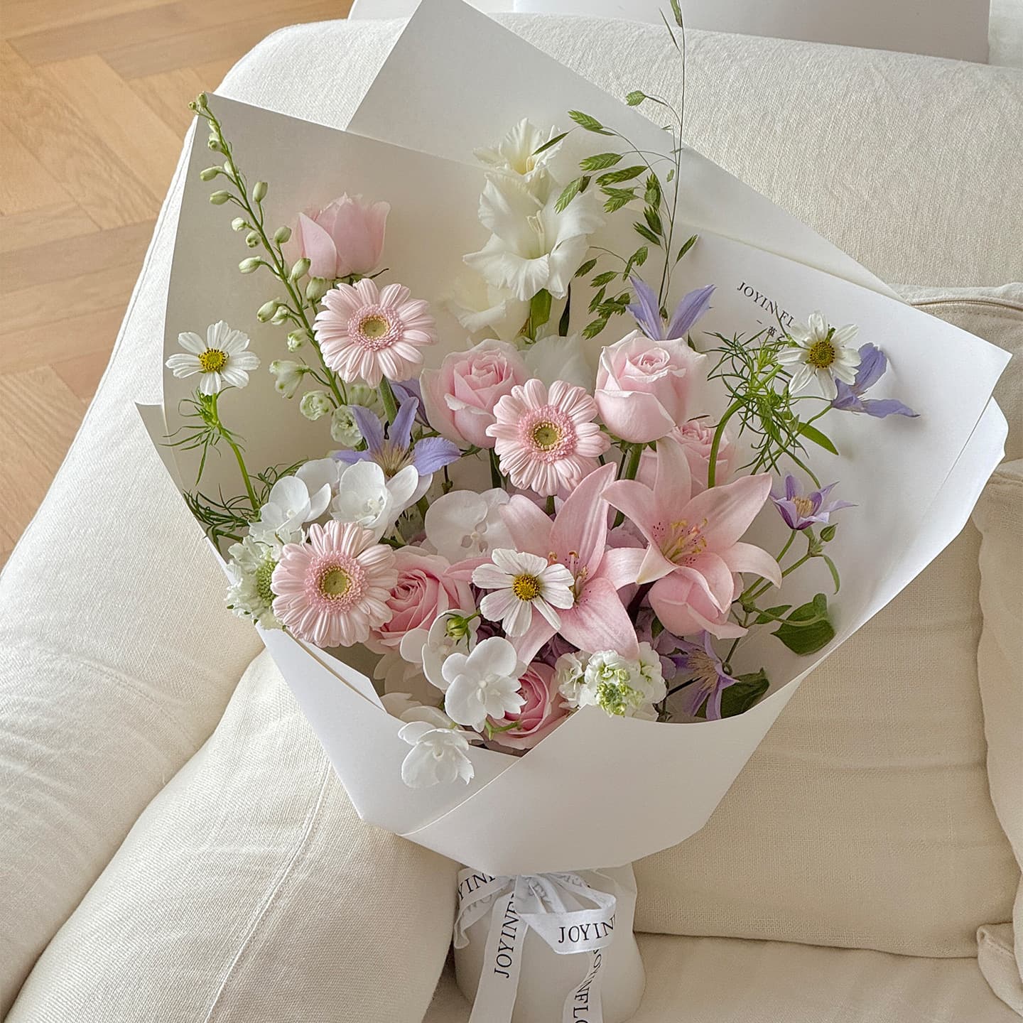 Thickened Hard Cardstock Rigid Paper Pure White Flower Wrapping Paper Premium Quality Bouquet Packaging Material Wholesale