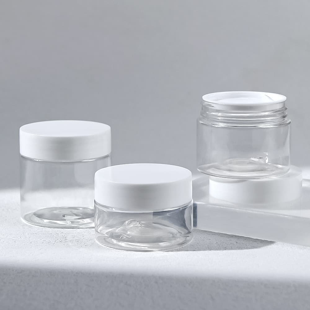 In Stock Clear Wide Mouth Plastic Jar 30/120/150g Face Cream Empty Jar Clay Mask Eye Cream Sealed Container