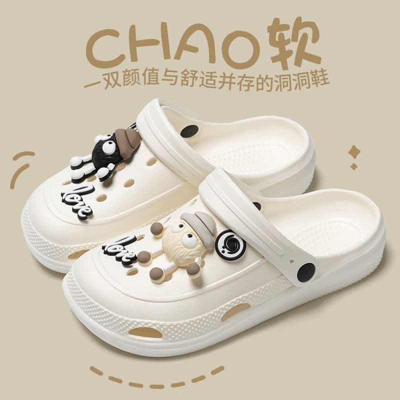 Unisex Home Slippers Themed Clog Shoes Open Toe Indoor Outdoor Couple Matching Slippers Comfortable EVA Material for Men And Women