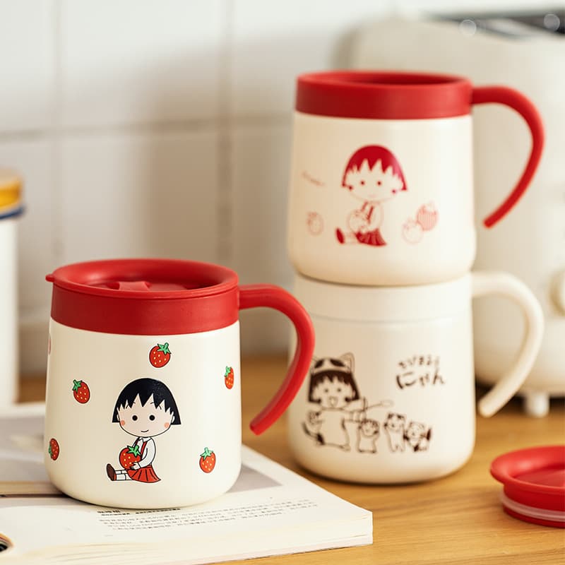 Modern Housewife Chibi Maruko-chan Stainless Steel Insulated Mug & Kids Cup, Home & Office Water Cup for Women