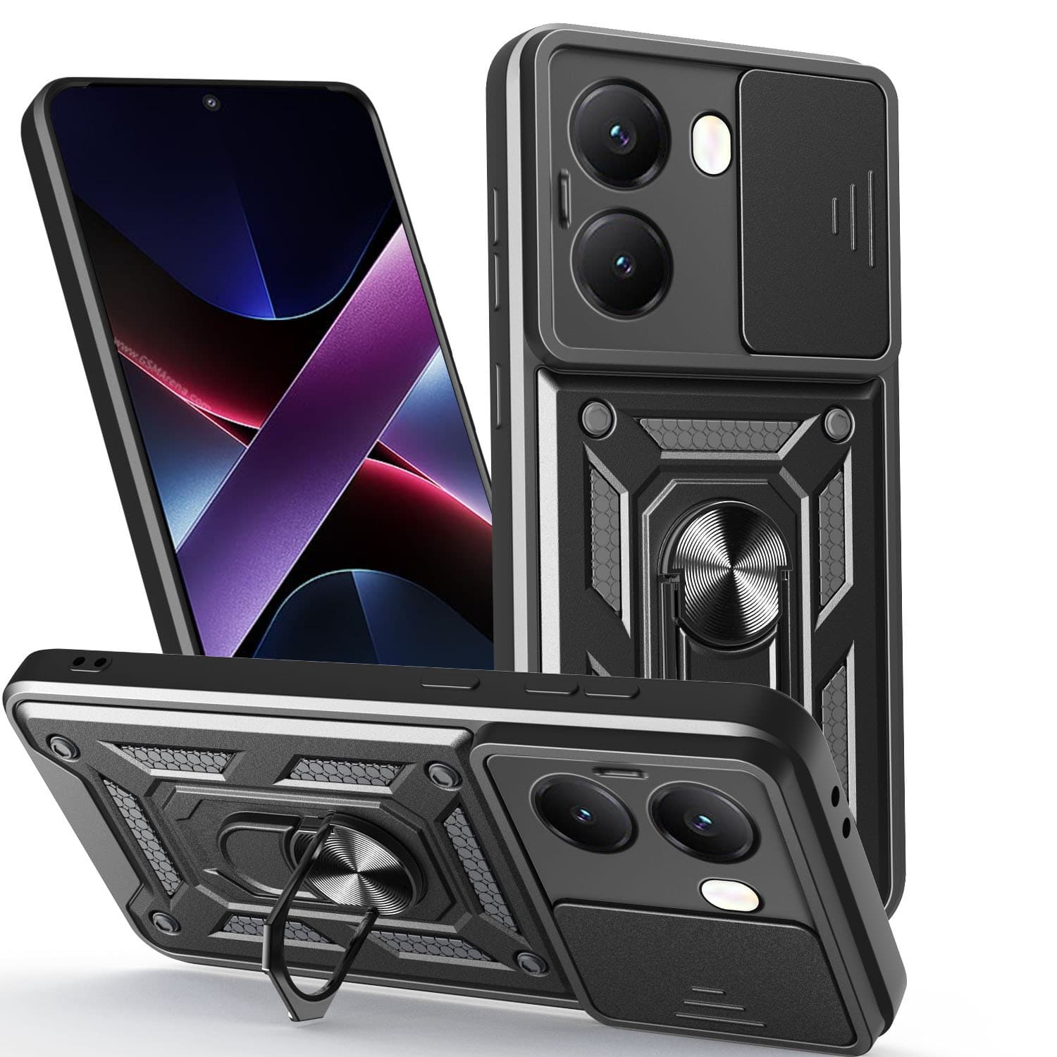 Compatible with Xiaomi POCO X7 Pro Shunjia Push-Window Phone Case Full Coverage POCO X6 Stand POCO C75 Protective Cover
