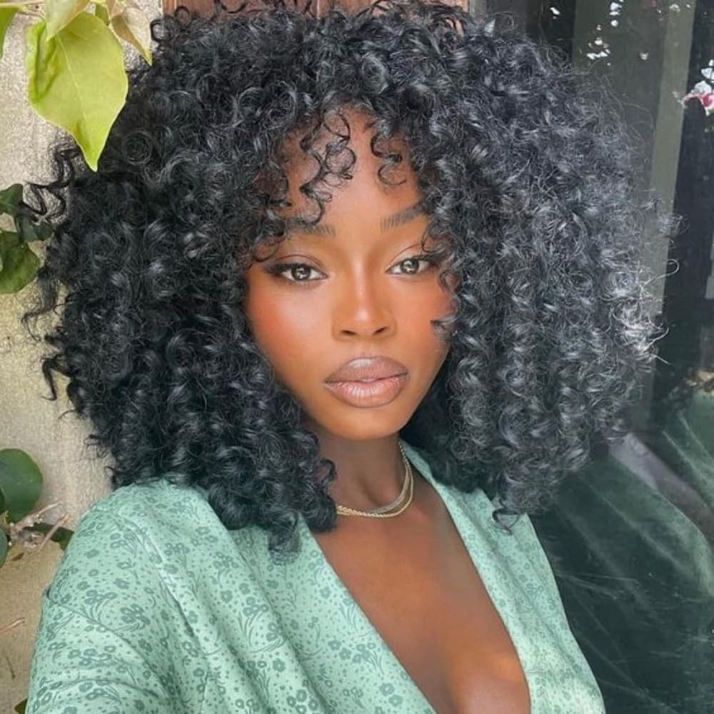 New European and American Style African Women's Black Small Curly Fluffy Afro Short Curly Wig Cross-border Stock Wholesale