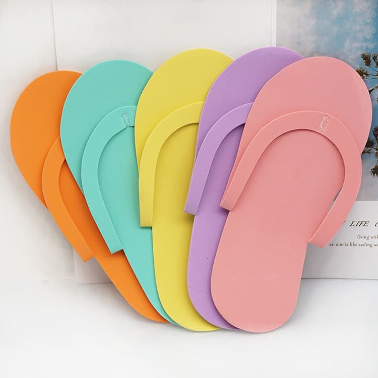 Disposable manicure slippers foam EVA thread slippers manicure tools hotel home travel thin flip-flops