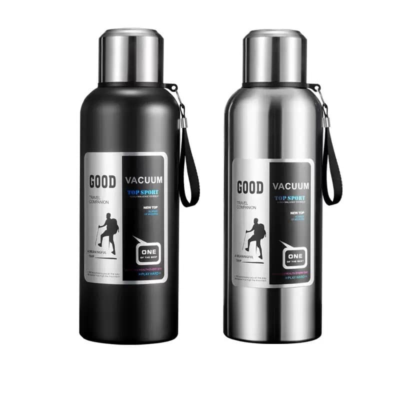 Outdoor 316 Stainless Steel Full Steel Vacuum Flask Insulated Mug for Men, Large Capacity Tea Separation Cup, Travel Hiking Water Bottle