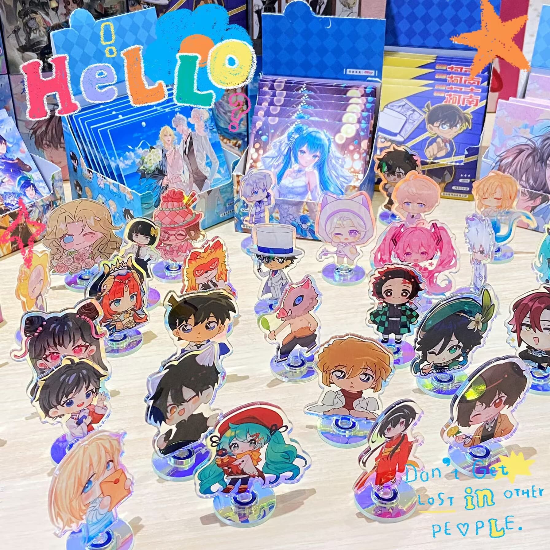 New Rotating Stand Blind Draw (10 Pieces/Box) High-Value Acrylic Rotating Stand Blind Box Anime Merchandise