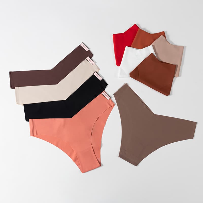 Low-waist ice silk seamless sexy thong sexy hot briefs women's sports yoga invisible underwear women's foreign trade