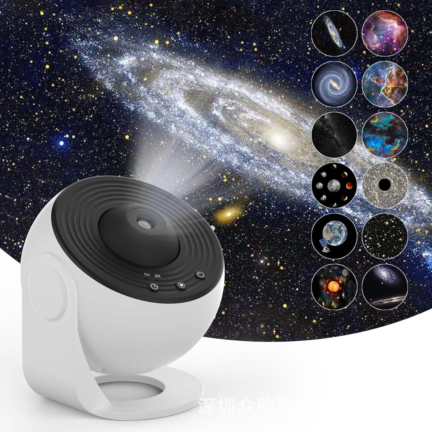 Cross-border High-Definition Focus-Adjustable Starry Sky Galaxy Projection Lamp, Creative Gift for Bedroom Ambiance with Full Sky Stars