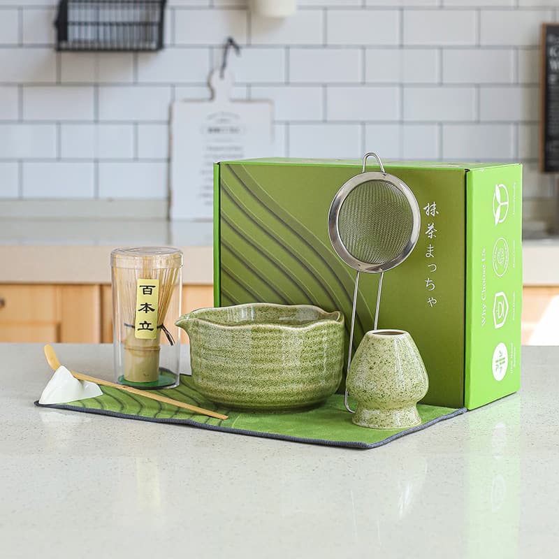 Matcha Whisk and Bowl Set Gift Box, Chasen-ritsu, Tea Brush, Whisking Tools Set, Direct from Manufacturer
