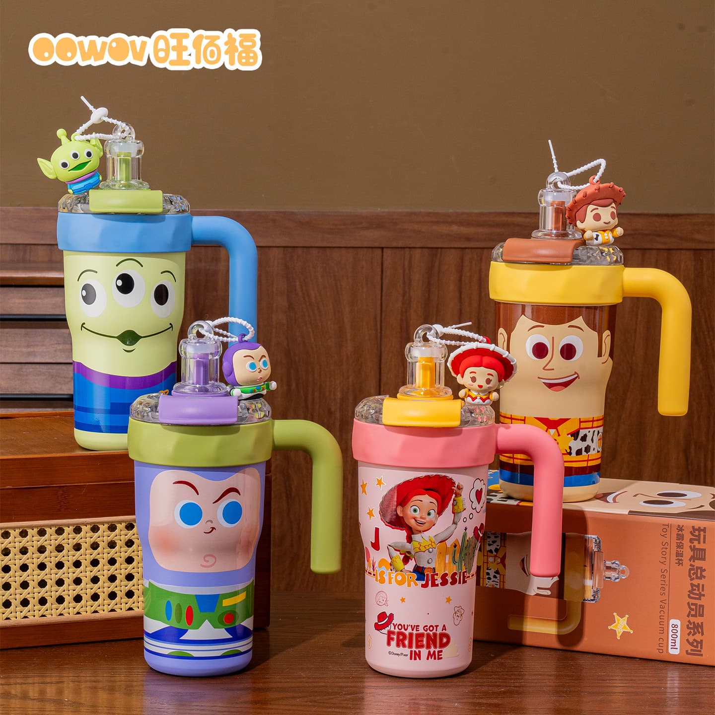 Toy Story Buzz Lightyear Insulated Water Bottle for Women, New High Appearance, Large Capacity Dual-Drink Straw Water Cup, Gift