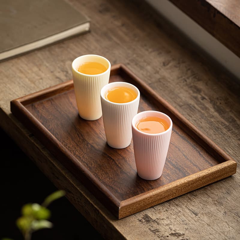 Antique vertical stripes 100ml sake cup personal master cup cherry blossom powder lady fruit wine cup flower tea cup