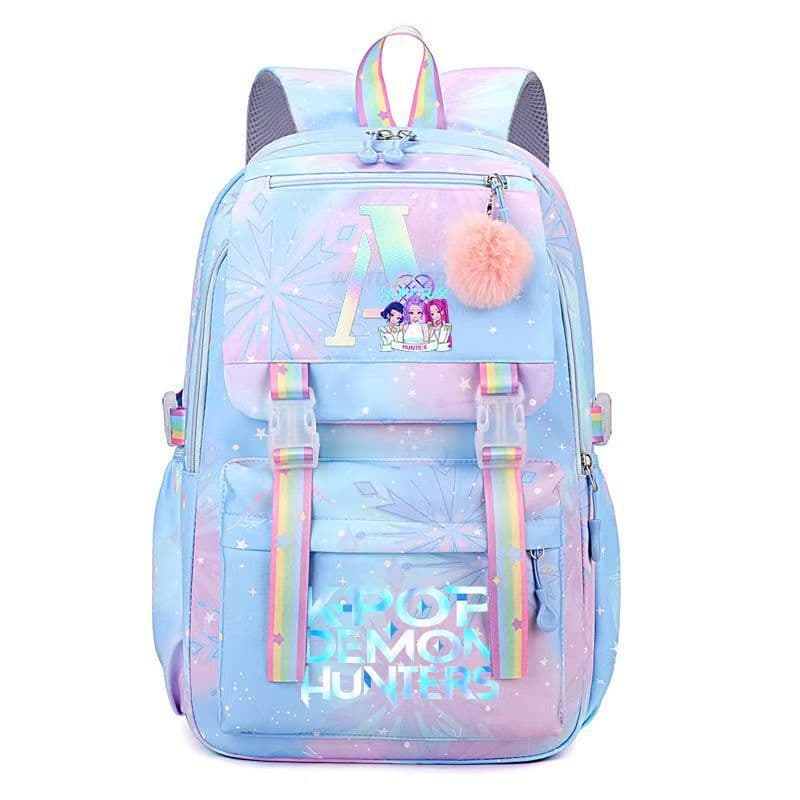 Foreign Trade Demon Hunters Kpop Demon Hunters Letter Print Backpack Casual Large Capacity Backpack