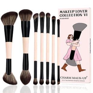 New Cross-Border 7-Piece Makeup Brush Set Foundation Powder Highlighter Contour Blush Eyeshadow Brush Makeup Tools with Case