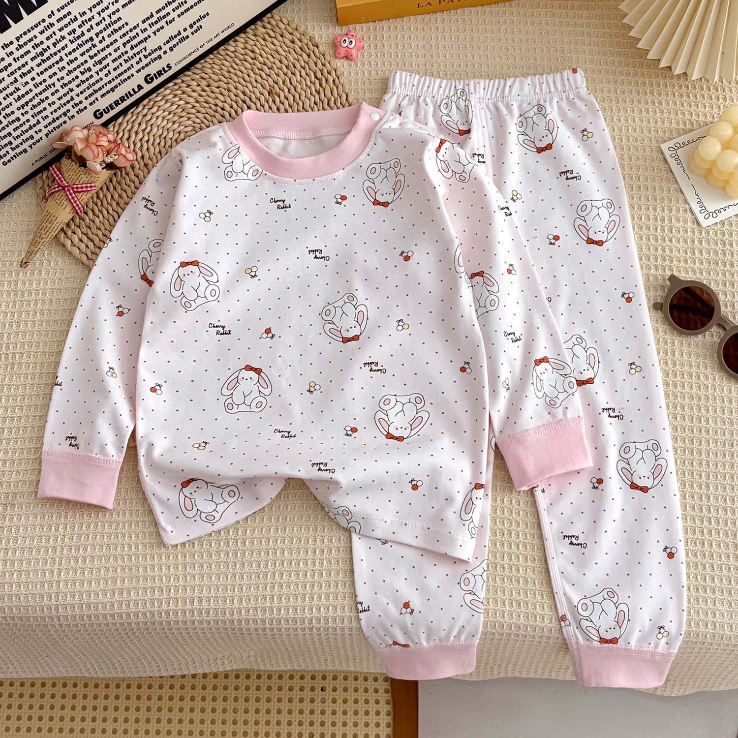 Toddler Seamless Cotton Underwear Set Newborn Seamless Long Sleeve Base Layer Top and Bottom Kids Thermal Underwear