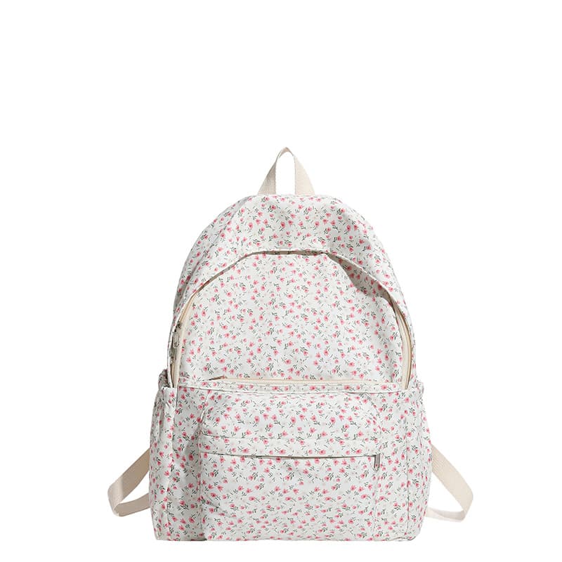 Xiaohongshu Style Backpack for Women New Ins Style Girl Floral Backpack Japanese Style High School Student College Student Schoolbag