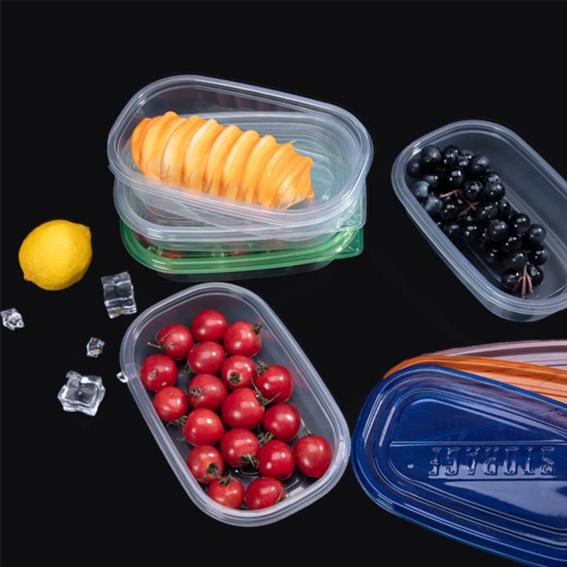 750ML Meal Box Disposable Container Real Photo Packing Box Packaging Box Transparent with Lid Sealed Takeout