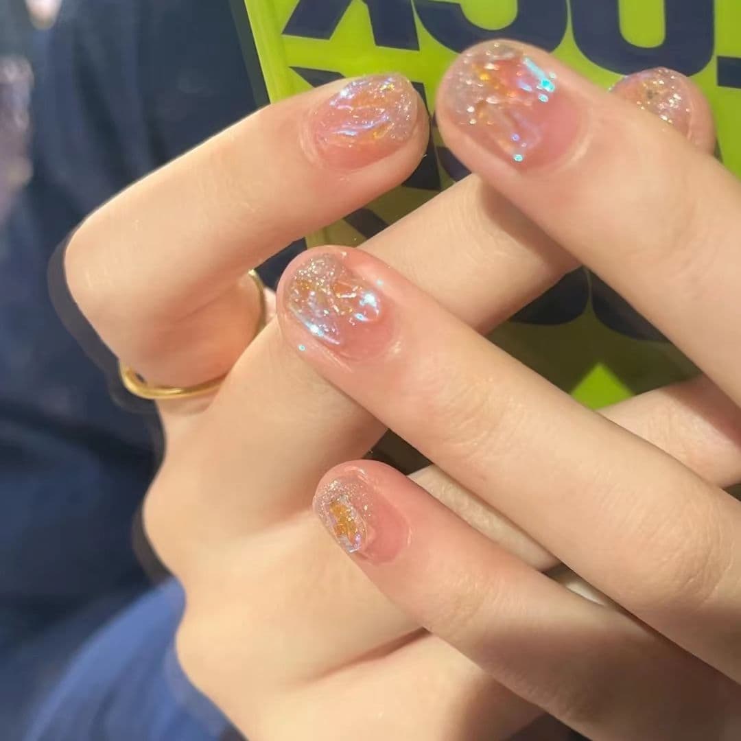 Press-On Nails, Ins Style High-End Brightening French Student Press-On Nail Tips, Medium-Long False Nail Tips, Finished Product