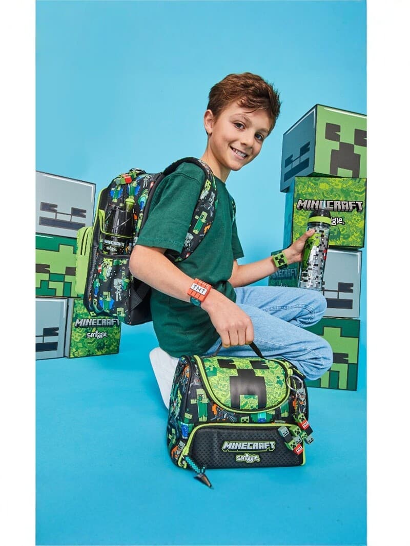 Australia Smiggle Minecraft Elementary School Student Backpack Large Capacity Cartoon Kids Backpack Weight-Reducing