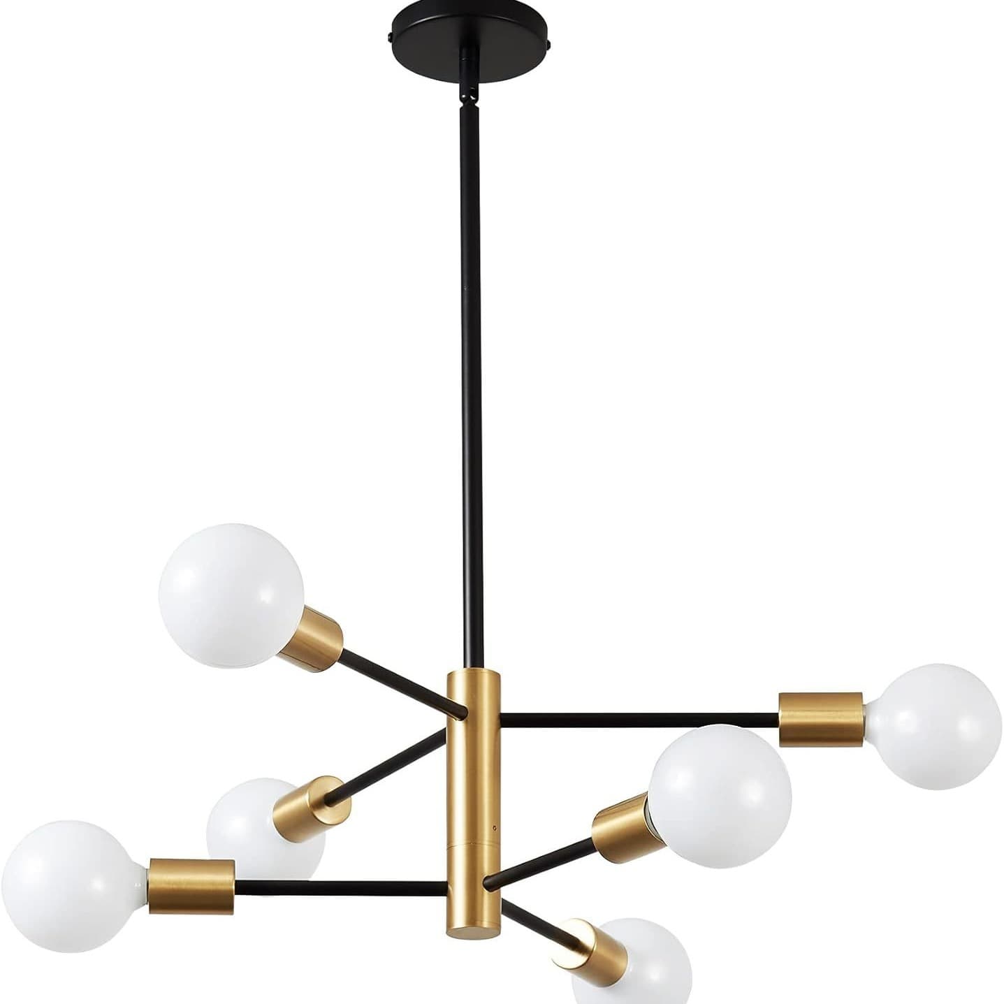 Nordic Creative Rotating Chandelier Modern Minimalist LED Light Iron Material Living Room Dining Room Home Lighting Fixtures