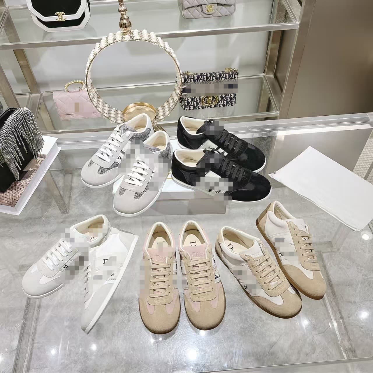 Dior Color-Block Embroidered Casual Sneakers 2026 Spring/Summer New Trainer